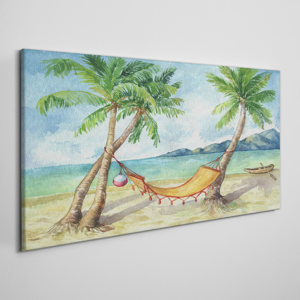 Tropical beach relaxation Canvas wall art