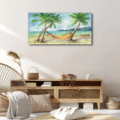 Tropical beach relaxation Canvas wall art