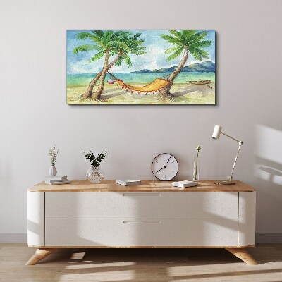 Tropical beach relaxation Canvas wall art