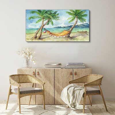 Tropical beach relaxation Canvas wall art