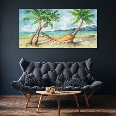 Tropical beach relaxation Canvas wall art