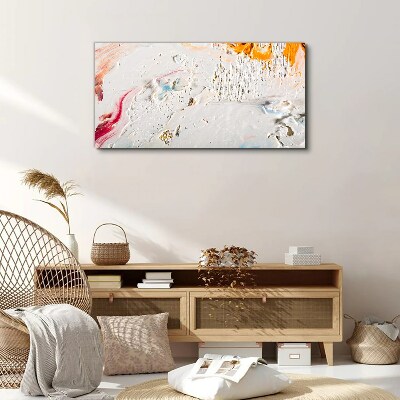 Abstract composition of colors and textures Canvas wall art