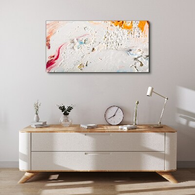 Abstract composition of colors and textures Canvas wall art