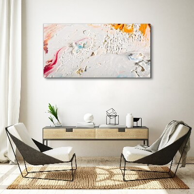Abstract composition of colors and textures Canvas wall art