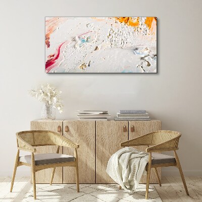 Abstract composition of colors and textures Canvas wall art