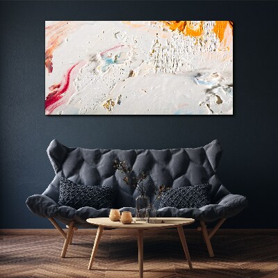Abstract composition of colors and textures Canvas wall art