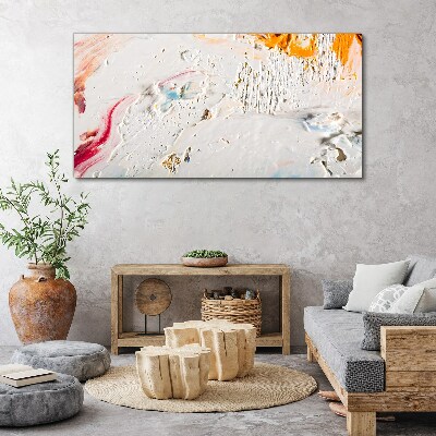 Abstract composition of colors and textures Canvas wall art