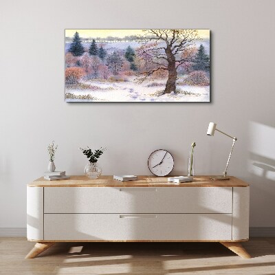 Forest winter nature Canvas print