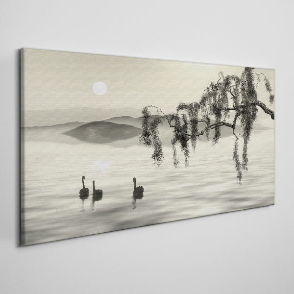 Silence by the water Canvas wall art