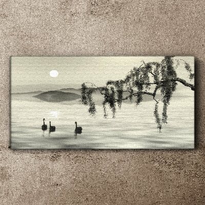 Silence by the water Canvas wall art