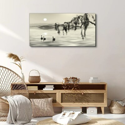 Silence by the water Canvas wall art