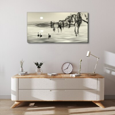 Silence by the water Canvas wall art