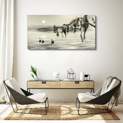 Silence by the water Canvas wall art