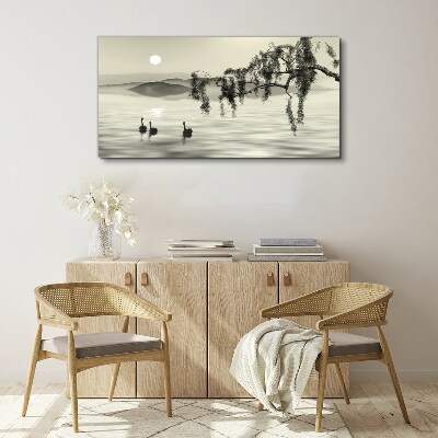Silence by the water Canvas wall art