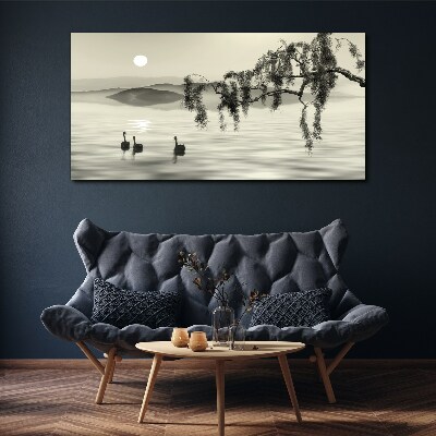 Silence by the water Canvas wall art