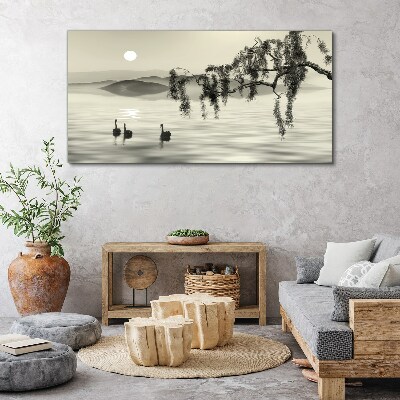 Silence by the water Canvas wall art