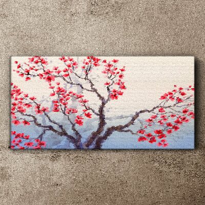 Floral landscape of a spring tree Canvas wall art