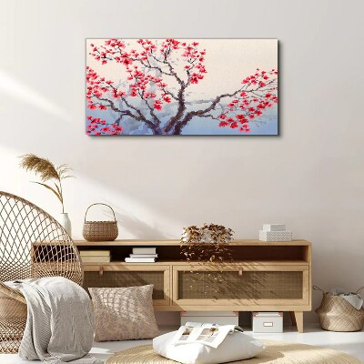 Floral landscape of a spring tree Canvas wall art