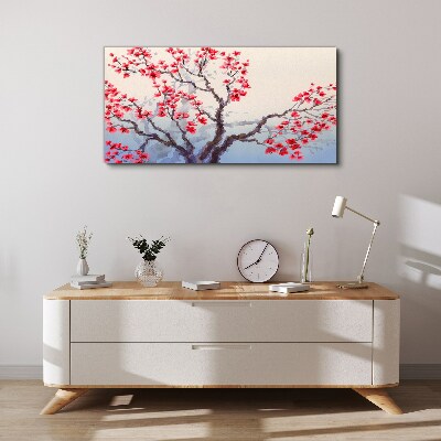 Floral landscape of a spring tree Canvas wall art