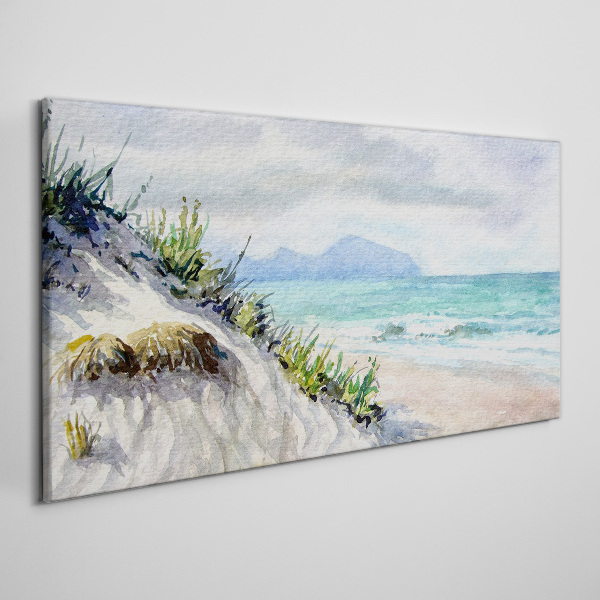 Beach landscape with dunes Print on canvas