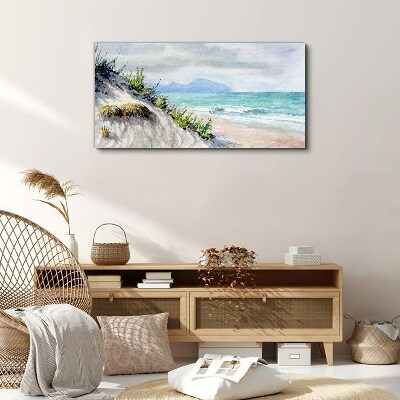 Beach landscape with dunes Print on canvas