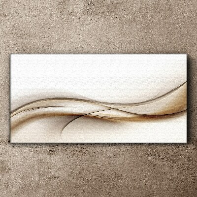 Delicate waves in shades of beige Print on canvas