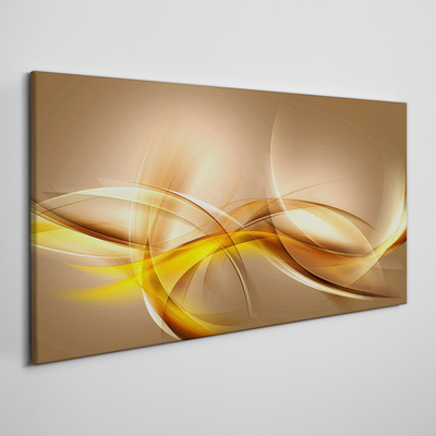 Golden waves of abstraction Canvas wall art