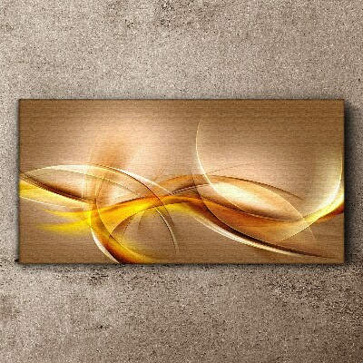 Golden waves of abstraction Canvas wall art