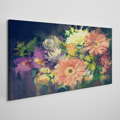 Floral explosion of colors Canvas wall art