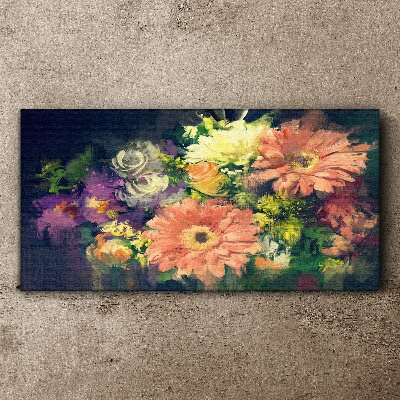 Floral explosion of colors Canvas wall art