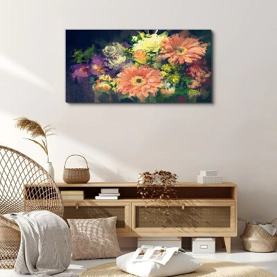 Floral explosion of colors Canvas wall art