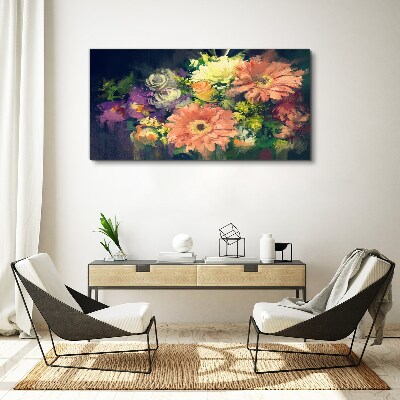 Floral explosion of colors Canvas wall art