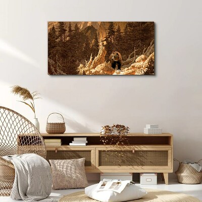 Bear mountain forest nature Canvas Wall art