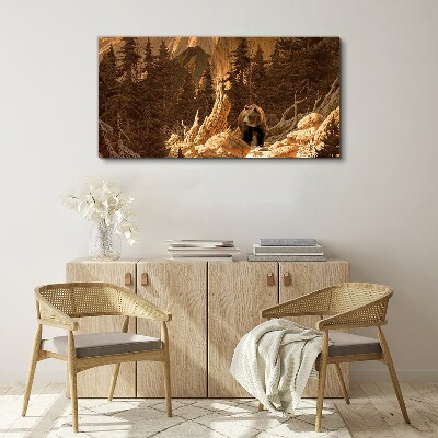 Bear mountain forest nature Canvas Wall art