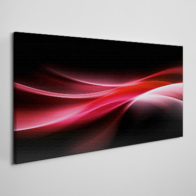 Dynamic waves of red and black Canvas wall art