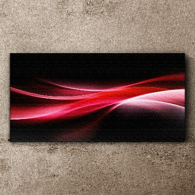 Dynamic waves of red and black Canvas wall art