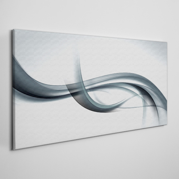 Waves in shades of gray Print on canvas