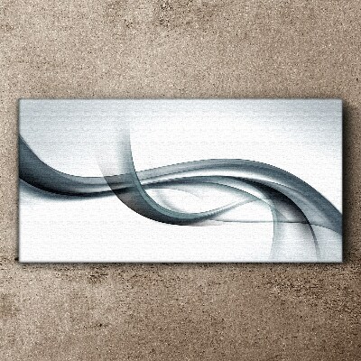 Waves in shades of gray Print on canvas