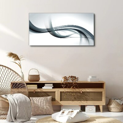 Waves in shades of gray Print on canvas