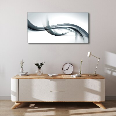 Waves in shades of gray Print on canvas