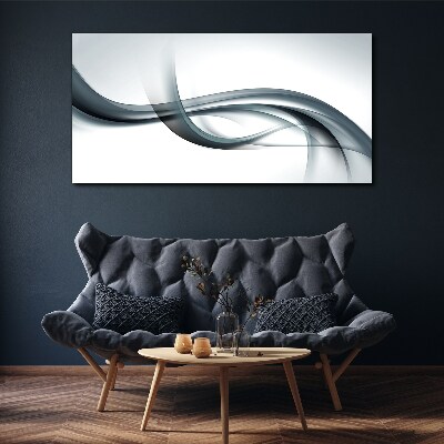 Waves in shades of gray Print on canvas