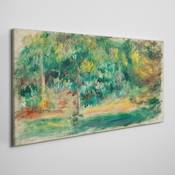 Green landscape in summer light Print on canvas