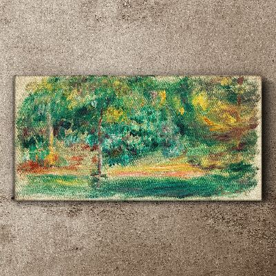 Green landscape in summer light Print on canvas