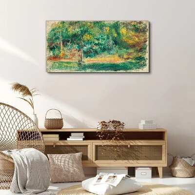 Green landscape in summer light Print on canvas
