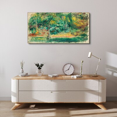 Green landscape in summer light Print on canvas
