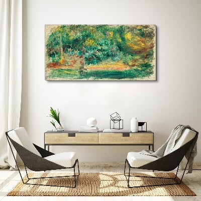 Green landscape in summer light Print on canvas