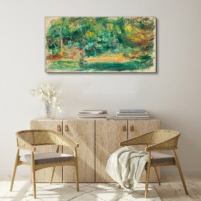 Green landscape in summer light Print on canvas