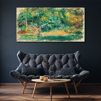 Green landscape in summer light Print on canvas