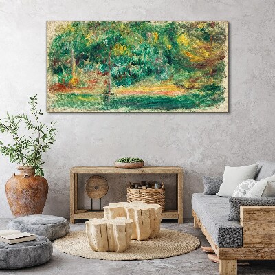 Green landscape in summer light Print on canvas