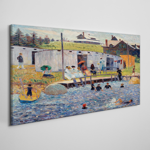 A summer day at the lake Canvas wall art